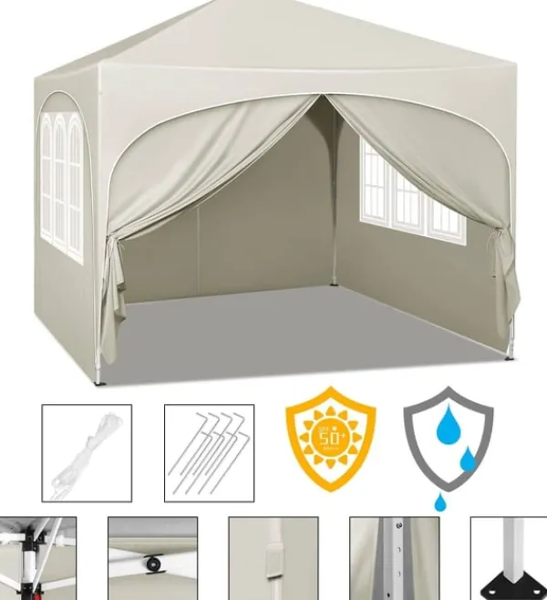 Outlet Rootz Ultimate Outdoor Gazebo - Väderbeständig paviljong - Eventtält - Stark metallram - UV- och regnskydd - Enkel installation - 3x3m Tält & Lusthus