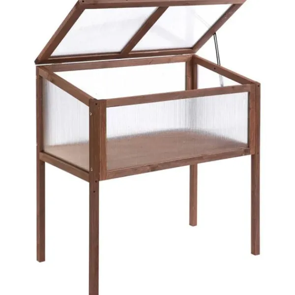 Sale Rootz Upphöjd säng - Odlingsbord - Örtbädd - Växtlåda för trädgården - Balkong och uteplats - Granträ - PC Board - Brun - 90 x 50 x 93 cm Planteringsbänkar