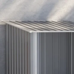 Outlet Rootz Verktygsskjul - Trädgårdsredskapsskjul - Kompakt skjul - Verktygsskjul i metall - Grå - 100 x 103 x 160 cm Skjul, Garage & Carports