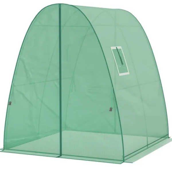 New Rootz välvt växthus - folie tomathus - bärbart växtskydd - stabilitet och optimal ventilation - 1,8 x 1,8 x 2 m Växthus