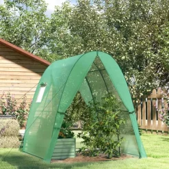 New Rootz välvt växthus - folie tomathus - bärbart växtskydd - stabilitet och optimal ventilation - 1,8 x 1,8 x 2 m Växthus