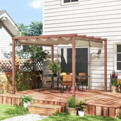 New Rootz 3x3 M Garden Pergola - Terrace Canopy - Patio Cover - UPF30+ Sun Protection - Aluminium Frame - 299x296x232 cm Valvbågar, Spaljéer, Bersåer & Pergolor
