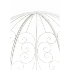 Roséarbåge - Rosie - Halv pavilion - Trädgårdbänk - Vit - Elegant design