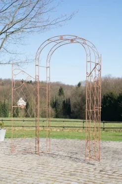 Discount Rose Arch with Fence - Climbing Plant Support - järnhållbarhet, trädgårdsdekorationsport Valvbågar, Spaljéer, Bersåer & Pergolor