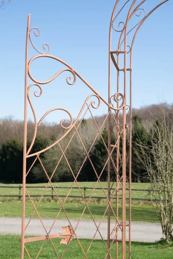 Discount Rose Arch with Fence - Climbing Plant Support - järnhållbarhet, trädgårdsdekorationsport Valvbågar, Spaljéer, Bersåer & Pergolor