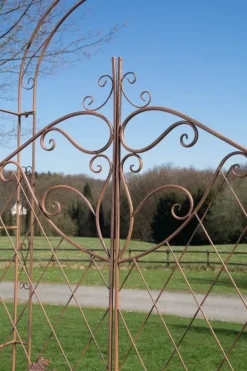 Discount Rose Arch with Fence - Climbing Plant Support - järnhållbarhet, trädgårdsdekorationsport Valvbågar, Spaljéer, Bersåer & Pergolor