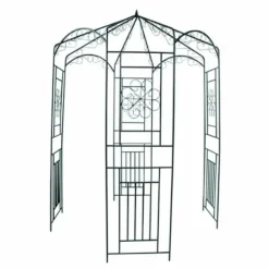 Clearance Rosenbåge 250 cm - Trädgårdsbåge för klätterväxter | Färg: Mörkgrön | Storlek: 250x160 cm Valvbågar, Spaljéer, Bersåer & Pergolor