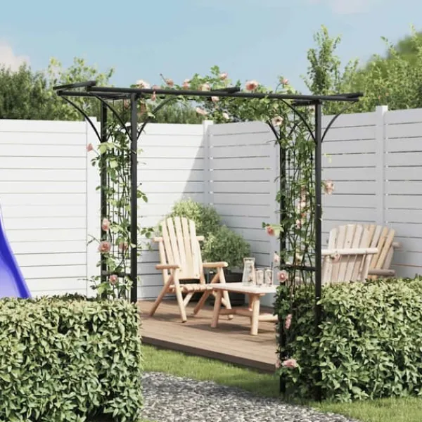 Best Rosenbåge för klätterväxter - Trädgårdsbåge i järn | Storlek: 200x52x204 cm Valvbågar, Spaljéer, Bersåer & Pergolor
