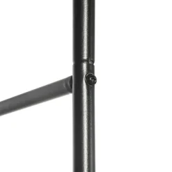 Rosenbåge/trädgårdsbåge i metall, svart, 140×40×240 cm, för klätterväxter