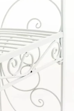 New Rosie White Metal Half Gazebo with Bench - Garden Trellis Pavilion for Climbing Plants, 178cm H x 120cm W Valvbågar, Spaljéer, Bersåer & Pergolor