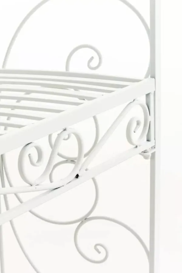 New Rosie White Metal Half Gazebo with Bench - Garden Trellis Pavilion for Climbing Plants, 178cm H x 120cm W Valvbågar, Spaljéer, Bersåer & Pergolor