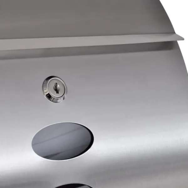 Best Rostfri brevlåda på stativ med smart lock och tidningshållare | Färg: Silver | Storlek: Standard Postlådor & Brevlådor
