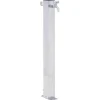 Outlet Rostfri vattenpost 60 cm - Fyrkantig trädgårdskran med krok | Färg: Rostfritt stål | Storlek: 60 cm Bevattning