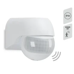 RÖRELSE- OCH SKYMNINGSSENSOR 180° - UTOMHUS - IP44 - VIT - SENSOR 12m