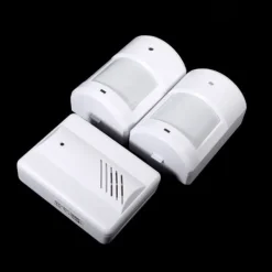 Rörelsesensor Trådlös Varning Säkert System Dörrklockalarm för Hemmet (1 Mottagare 2 Sändare)