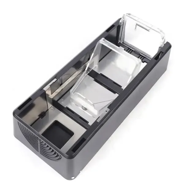Discount Rått- och musfälla - Elektronisk fälla - 7000 V elstöt - 220 V 60 Hz, nätadapter 6 V/1 A - Plast - 27,5×11,9×12,5 cm - Svart Skadedjursfällor