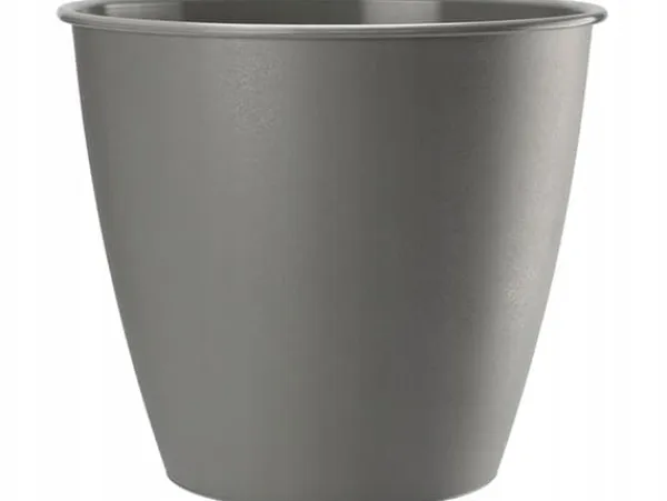 Online Rund plastkruka Azalea grå 15x13,9cm Krukor & Växtbehållare