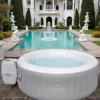 Rund uppblåsbar jacuzzi – Ø216 cm – 6 personer – 140 luftstrålar – Inklusive tillbehör – Med vattenavhärdare och timerfunktion