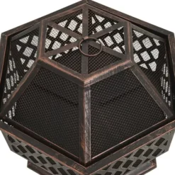 Rustik eldstad med eldgaffel 62x54x56 cm stål - Eldskål - Eldfat - Home & Living