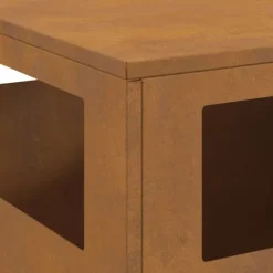 New Rustik utomhus eldstad i väderbeständigt cortenstål | Storlek: 50x50x100 cm Öppna Spisar