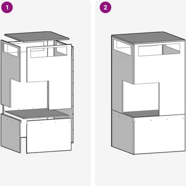New Rustik utomhus eldstad i väderbeständigt cortenstål | Storlek: 50x50x100 cm Öppna Spisar
