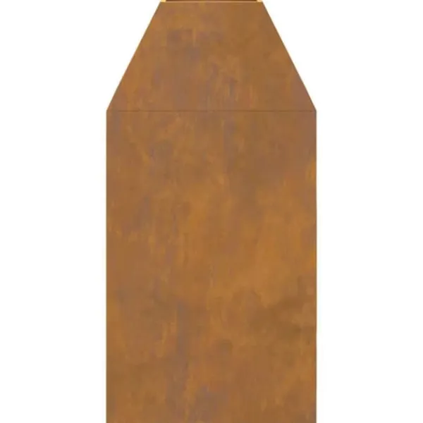 Sale Rustik vedeldad eldstad i väderbeständigt stål | Storlek: 50x50x100 cm Öppna Spisar