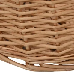 Rustik vedkorg med bärhandtag - Mångsidig förvaring | Färg: Naturlig pil | Storlek: 78x54x34 cm