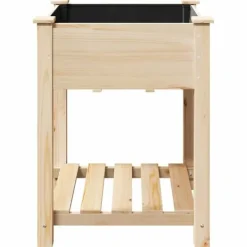 Sale Rustikt växtställ i massivt trä - Höjd växthylla för inomhus och utomhus | Storlek: 60x60x76 cm | Färg: Furu Växtställ