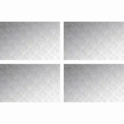 Discount Rutmönstrade Plattor 4 pcs Silver 80 x 50 cm Aluminium Öppna Spisar