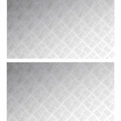Sale Rutmönstrade Plattor 2 pcs Silver 90 x 50 cm Aluminium Öppna Spisar