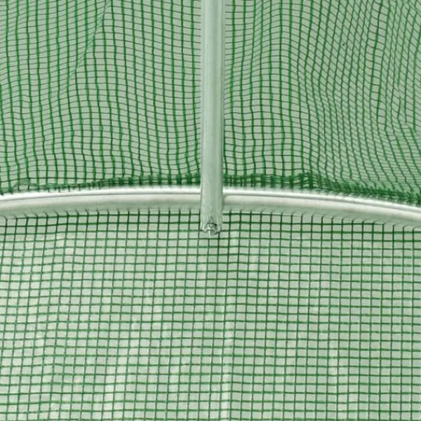 Rymligt växthus 13,5 m² - skydda dina växter | Storlek: 450x300x200 cm | Färg: Grön