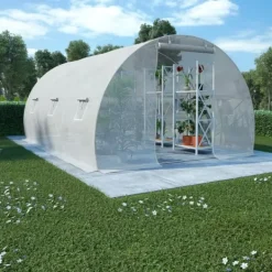 Best Rymligt växthus 13,5 m² - Skydda dina plantor | Färg: Grön | Storlek: 450x300x200 cm Växthus