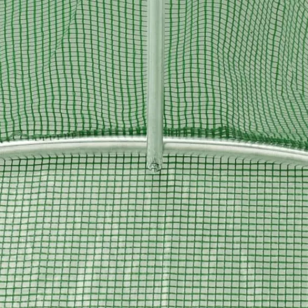 Rymligt växthus 18 m² med rostfri ram | Storlek: 600x300x200 cm | Färg: Grön