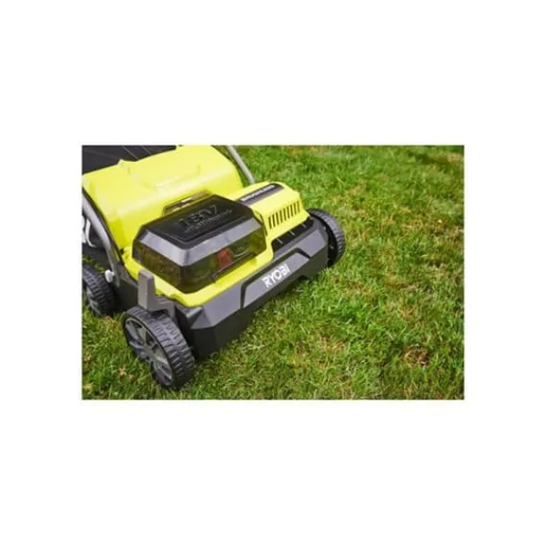 Ryobi - 18V Borstlös markör/luftare Ø 35 cm 2-i-1 - 2 litium + 18V 4,0 Ah batterier och laddare - RY18SFX35A-240