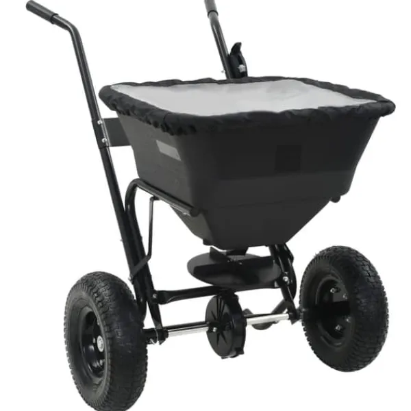 vidaXL Saltspridare manuell PVC och stål 106x73x76 cm 45 L