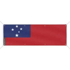 Best Samoa flaggbanderoll 8 öljetter 120x360 cm Flaggor & Vindstrutar