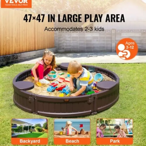 Sale Sandlåda, 120x23 cm, Brun, HDPE Spa & Utomhusbad
