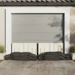 vidaXL Sandsäckar 10 st mörkgrön 103x25 cm HDPE