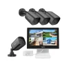 SANNCE CCTV-system, 10,1" skärm, 1080P upplösning,4st Kamera