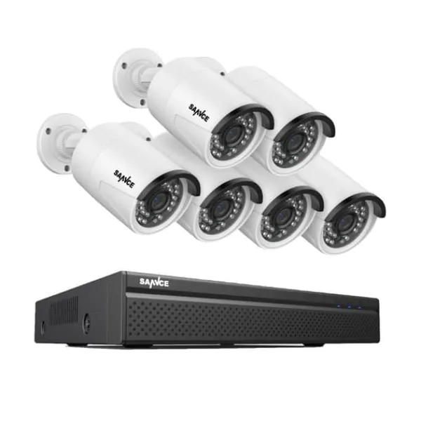 SANNCE Videoövervakningssystem, 8MP Upplösning, POE IP-kameror,I51FQ06, Ingen