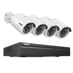 SANNCE Videoövervakningssystem, 8MP Upplösning, POE IP-kameror,I71FQ04, 2T