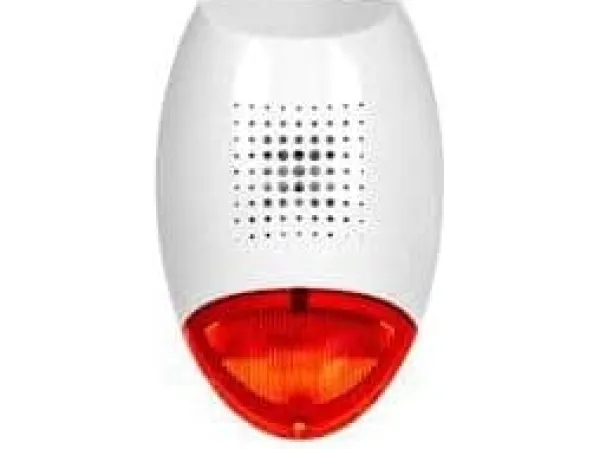 Sale Satel akustisk-optisk signalenhet för utomhusbruk röd dynamisk givare (SD-3001 R) Säkerhetslampor
