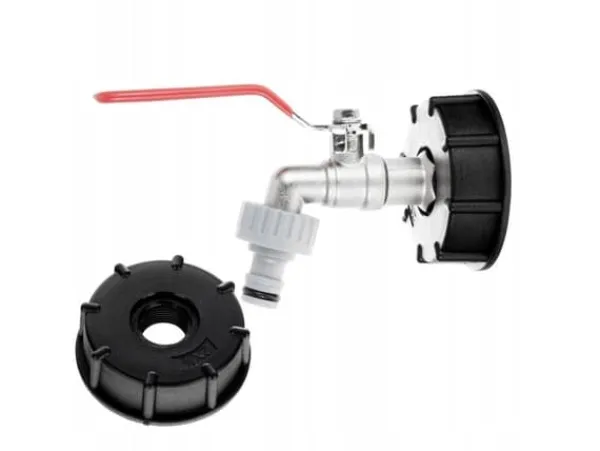 Outlet Sats - IBC-mutter S60x6 + kran 1/2" med utlopp till GZ 3/4" + nippel för snabbkoppling - mauser (40) Bevattning
