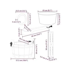 vidaXL Saunaaccessoarer - - Brun - Massivt furu och hampa - 4L spann - Slev