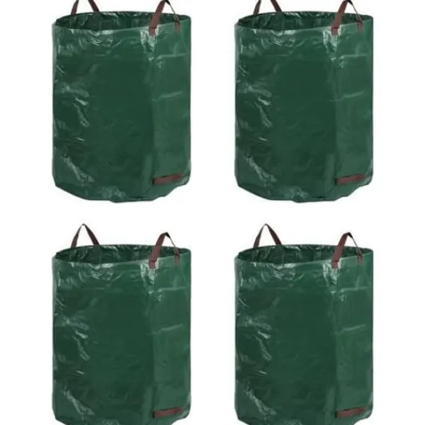 Säckar för trädgårdsavfall - miniClover - 272 L - Grön och svart - 65x65x74 cm - Stor kapacitet