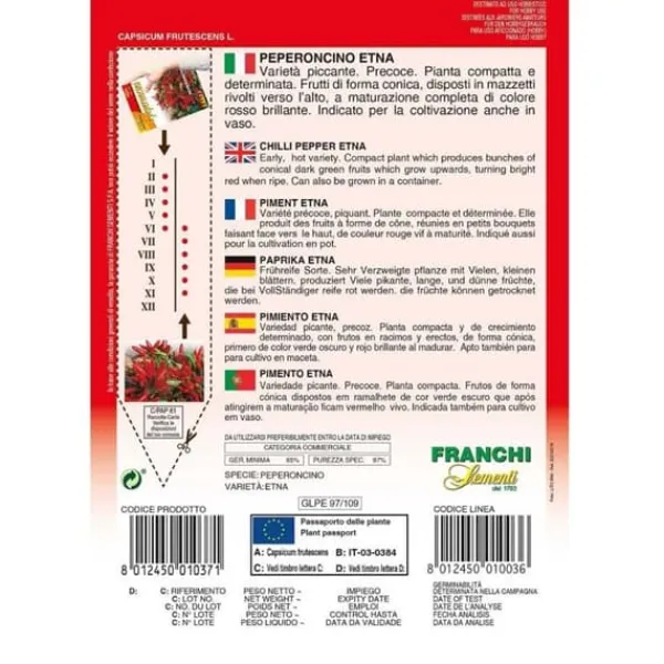 Sale SEMI PEPERONCINO ETNA FRANCHI SEMENTI Fröer & Lökar