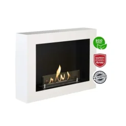 Outlet Serra bio-etanol väggkamin - Vit - stämningskamin - 1,5 KW värme Öppna Spisar