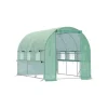 Clearance Serre tunnel - MUVOE - 2.95x2x2m - PE-film anti-UV - Struktur av rostfritt stål - 6 rullbar fönster Växthus
