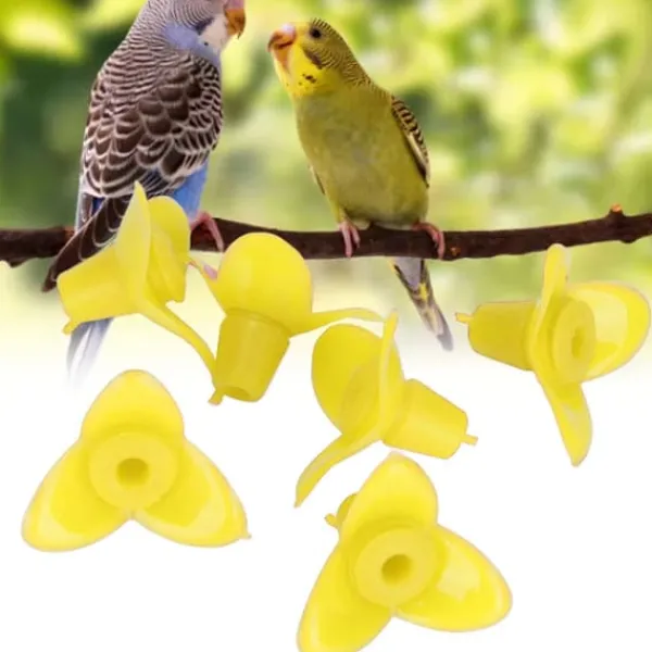 Hot 30Set Ersättningsdelar för Fågelmatare Blomma Plast Fågelmatare Ersättningsdelar Tillbehör för GardenYellow För Fåglar & Småvilt
