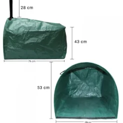 Discount Set med 2 produkter. Fällbar Garden Bin Flat Pick-Up - 200l Trädgårdskorgar